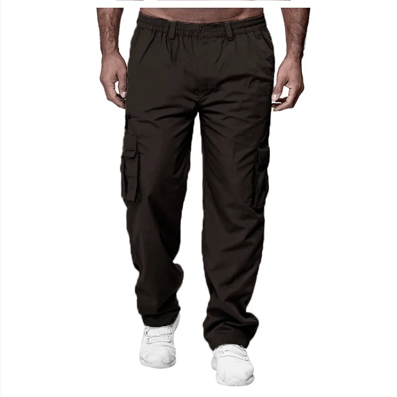 Relaxed-Fit-Cargohose für Herren mit mehreren Taschen und Kordelzug in der Taille