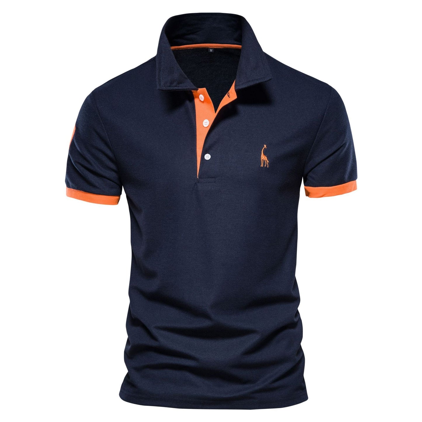 Herren-Poloshirt mit Kontrastdetails und gesticktem Logo auf der Brust