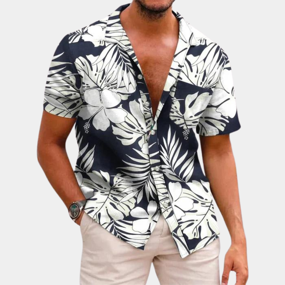 Lightweight floral shirt for men