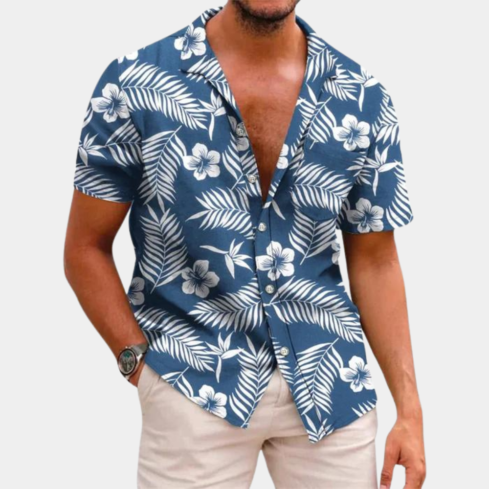 Lightweight floral shirt for men
