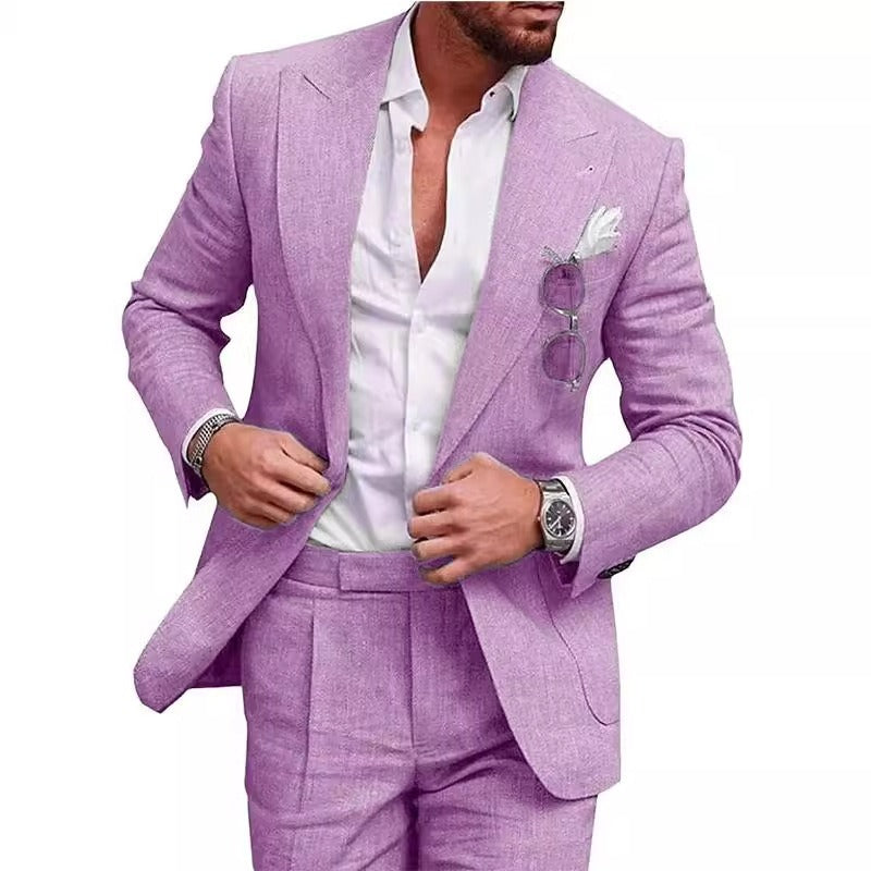 Slim-fit two-piece suit for men