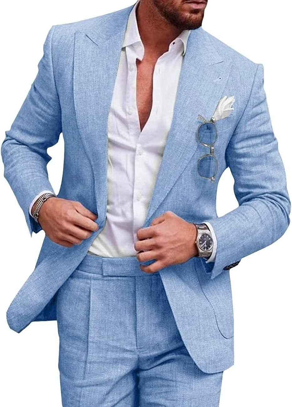 Slim-fit two-piece suit for men