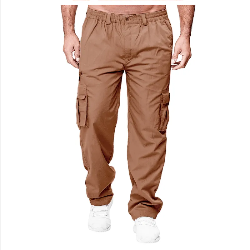 Relaxed-Fit-Cargohose für Herren mit mehreren Taschen und Kordelzug in der Taille