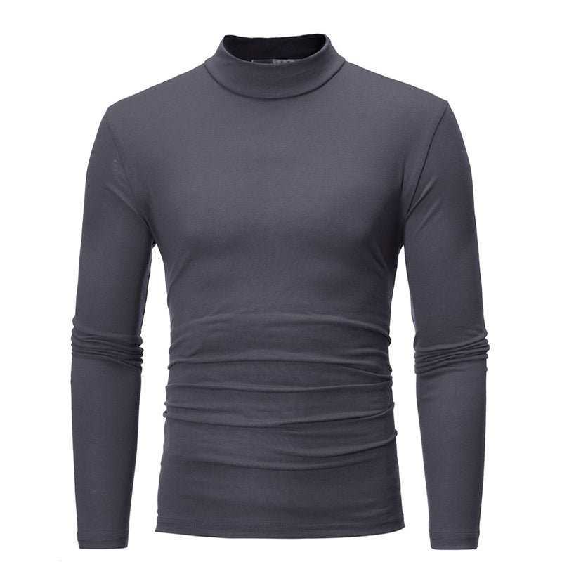 Slim-Fit Langarm-Top mit hohem Ausschnitt für Herren