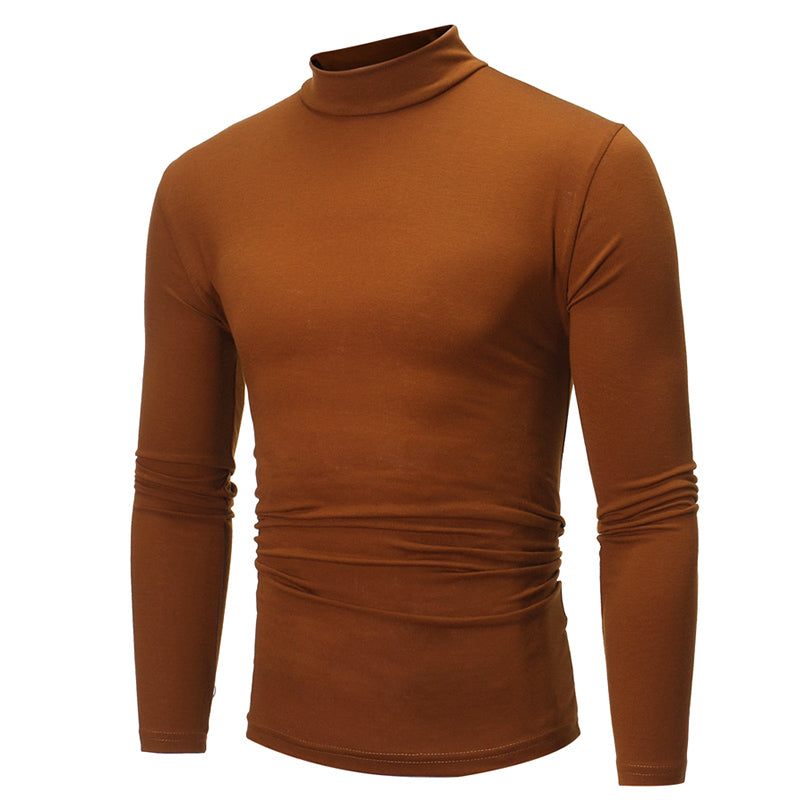 Slim-Fit Langarm-Top mit hohem Ausschnitt für Herren