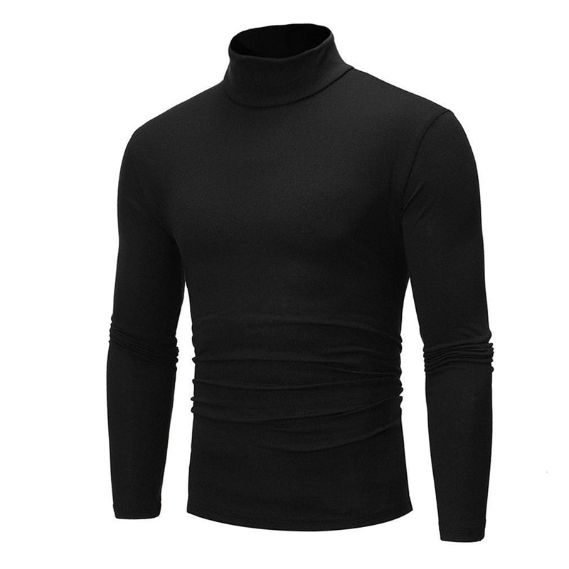 Slim-Fit Langarm-Top mit hohem Ausschnitt für Herren