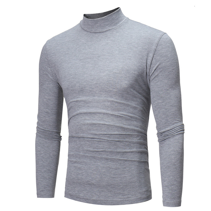 Slim-Fit Langarm-Top mit hohem Ausschnitt für Herren