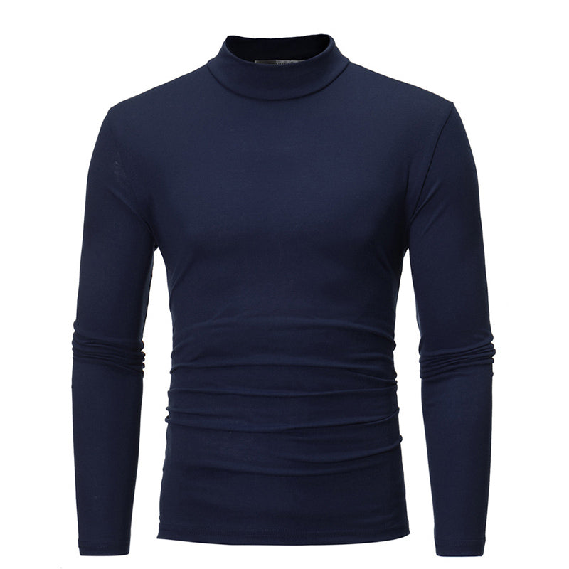 Slim-Fit Langarm-Top mit hohem Ausschnitt für Herren