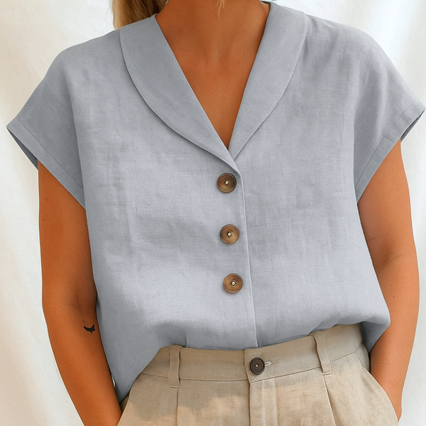Elegant short-sleeve blouse for women