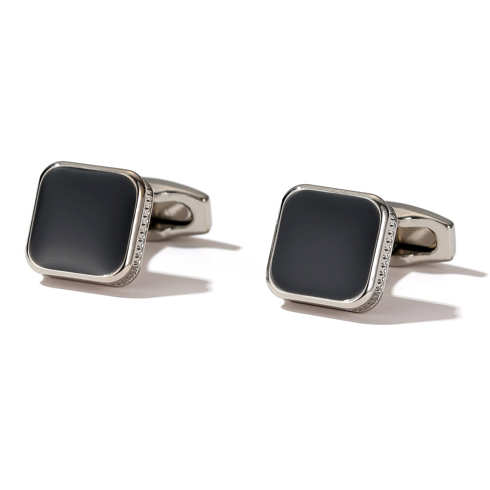 Modern square cufflinks for men