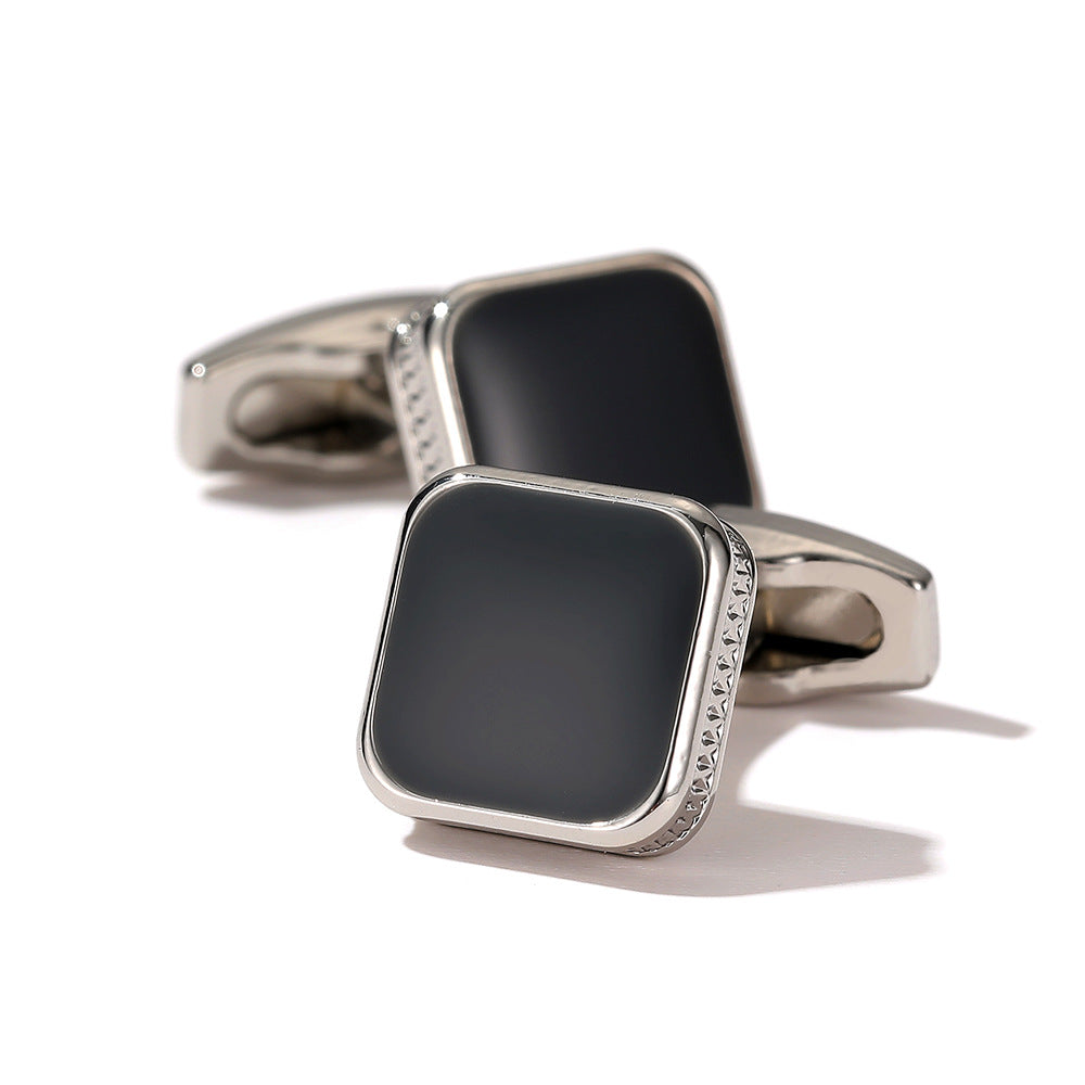 Modern square cufflinks for men