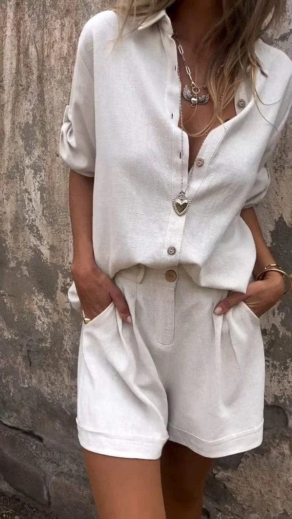 Lightweight linen set for women