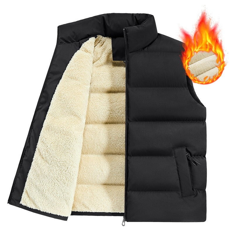 Warm lambswool vest for men