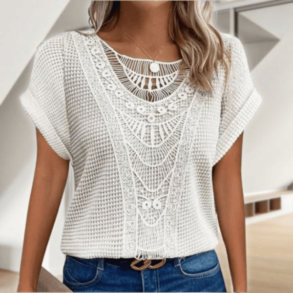 Lightweight boho lace blouse for women
