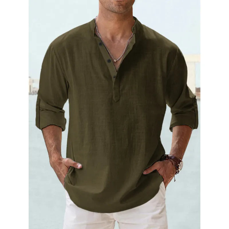 Lightweight linen summer shirt for men