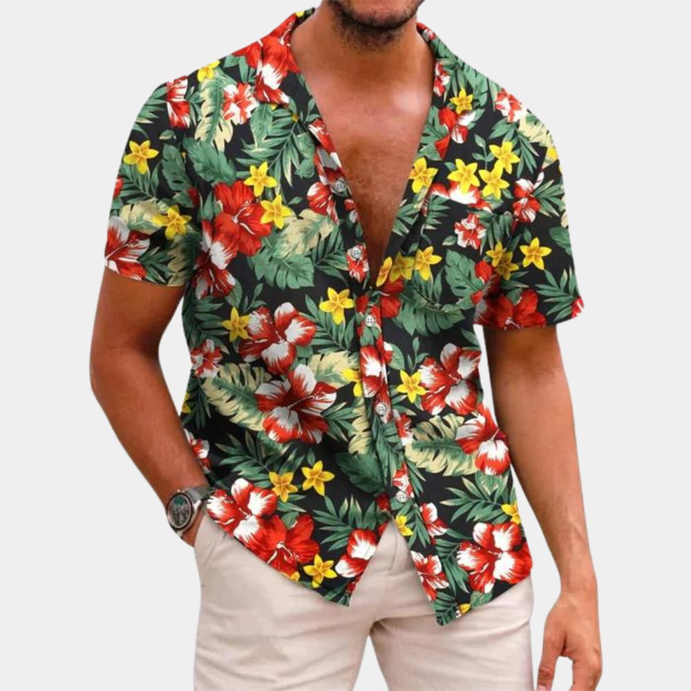 Lightweight floral shirt for men