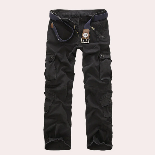 Herren-Cargohose mit mehreren Taschen und Reißverschluss- und Klappendetails