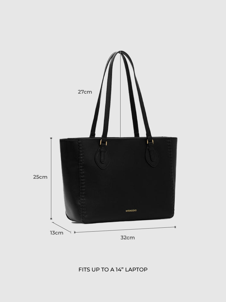 Elegant structured tote bag for women