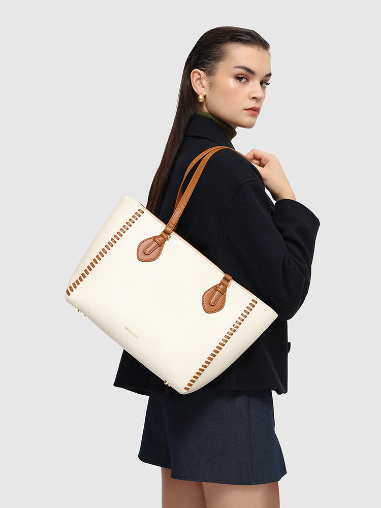 Elegant structured tote bag for women