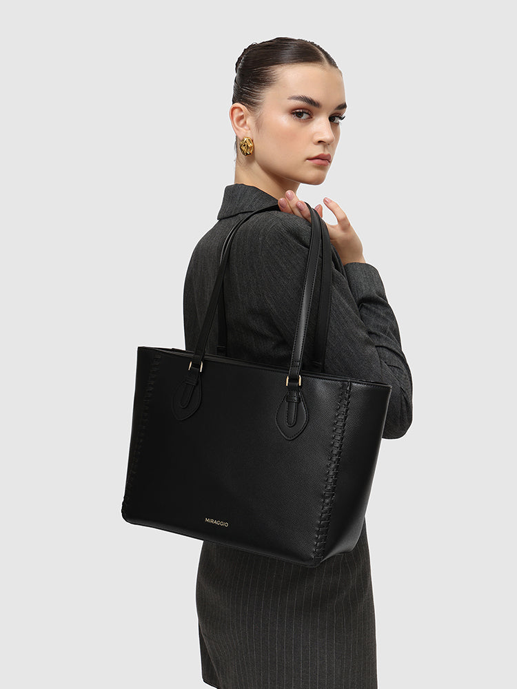 Elegant structured tote bag for women
