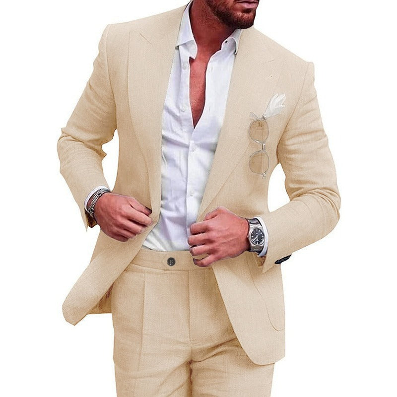 Slim-fit two-piece suit for men