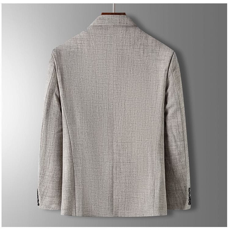 Strukturierter Herrenblazer mit Revers und Zwei-Knopf-Verschluss