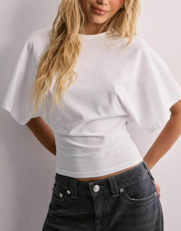 Relaxed-fit wide sleeve t-shirt for men